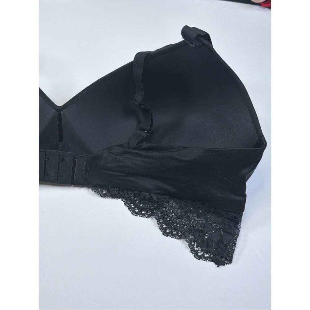 Maidenform DM1196 Lift Wireless Bra Lightly Padded Lace Womens 40C Black - Picture 7 of 9